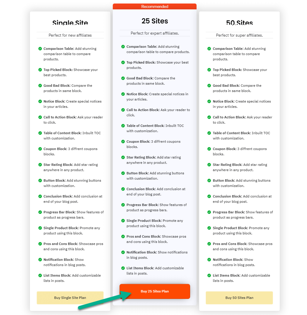 Affiliate Booster Pricing Plans