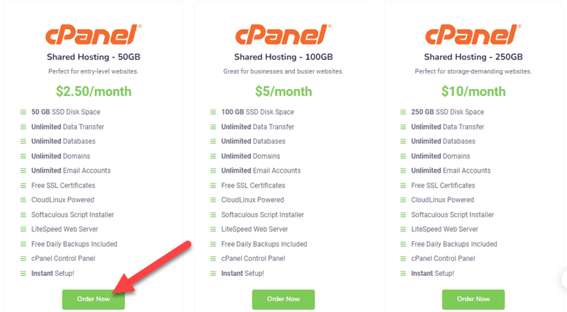 AlienVPS Pricing