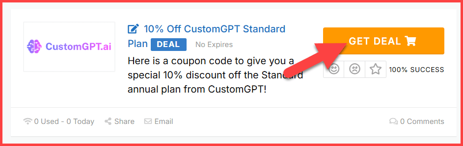 CustomGPT Coupons