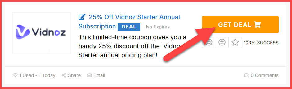 Vidnoz Coupons
