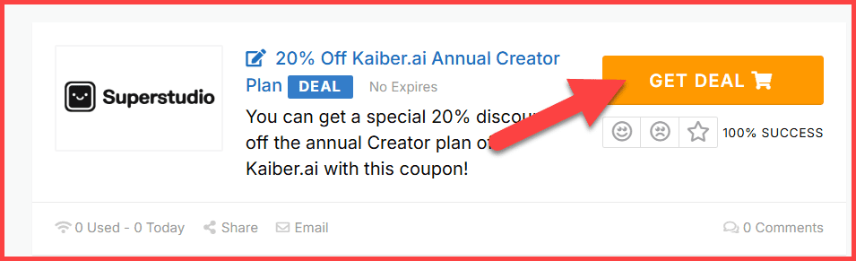 Kaiber AI Coupons