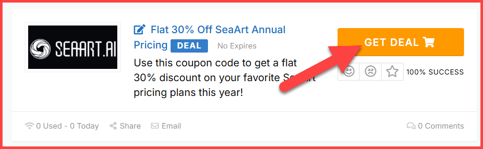 SeaArt Coupons