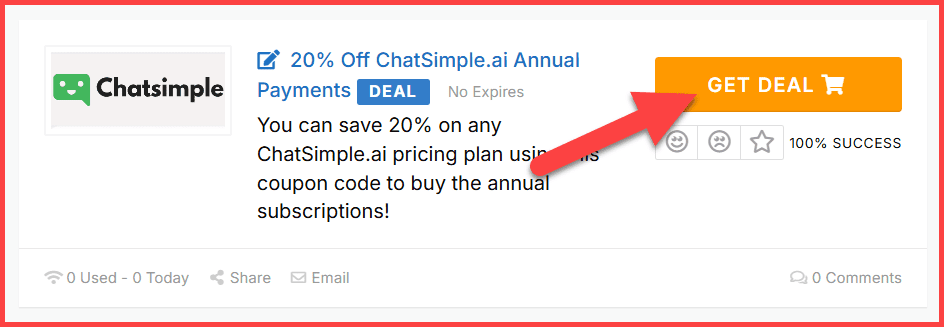 Chatsimple Coupons